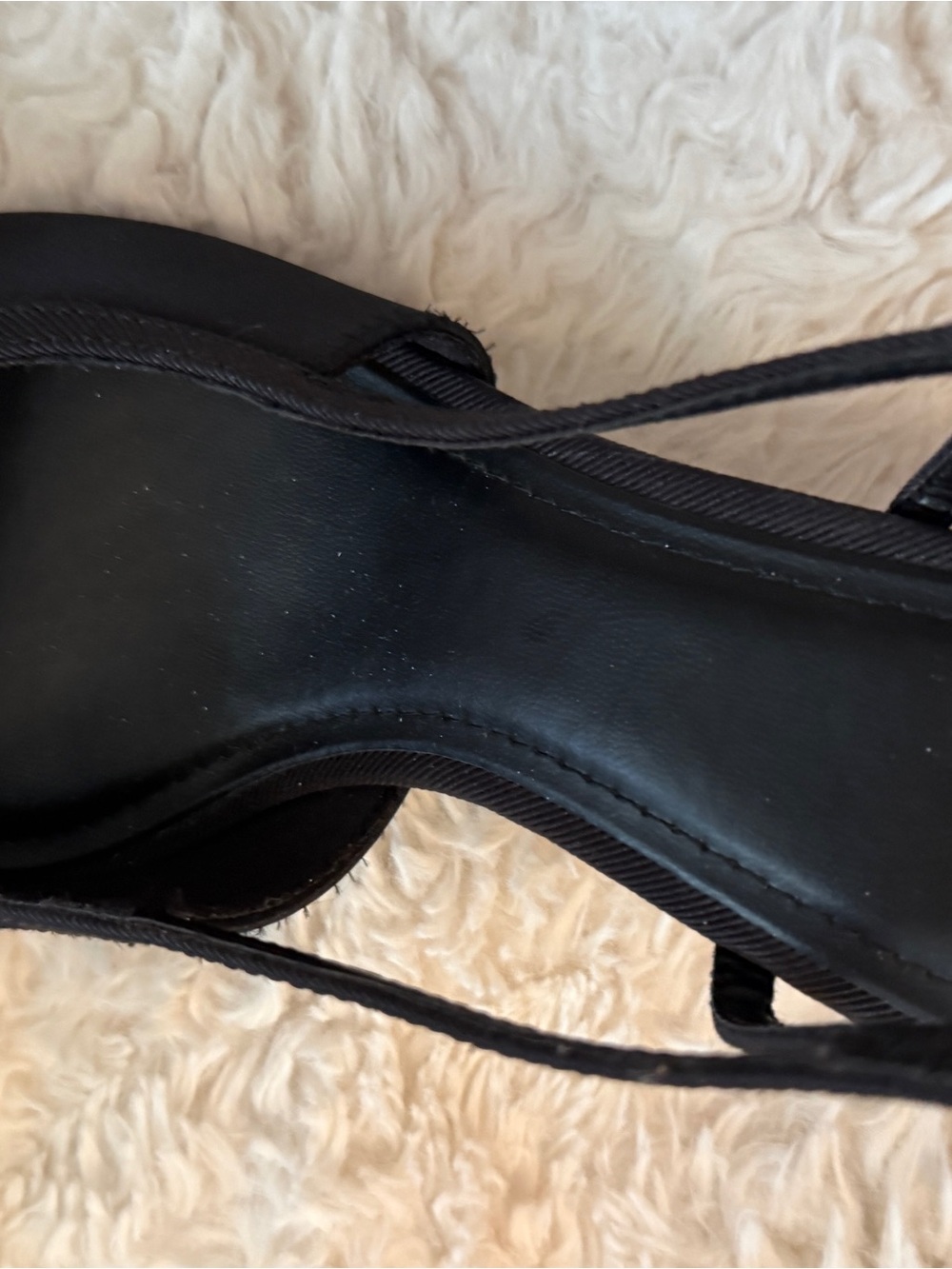 Zara Black Pointed Toe Bow Slingback Heels - Picture 3 of 6